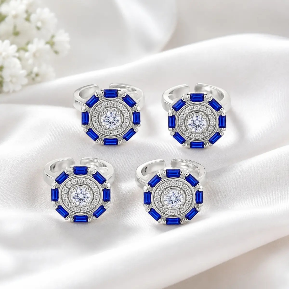 925 Sterling Silver A Toe Ring Pair Of 2 Circular Statement Design With Intricate Detailing For Women